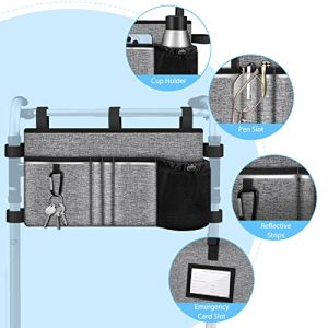 FINPAC Large Walker Tote Bag with Cup Holder – Hands-Free Storage Basket