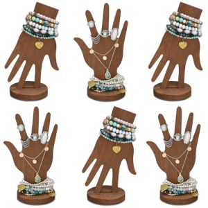 MOOCA Wooden Hand Form Jewelry Display Set