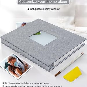 Popotop Self-Adhesive Photo Album with Picture Display Window
