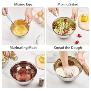 YIHONG Stainless Steel Mixing Bowls Set: Versatile Kitchen Essential