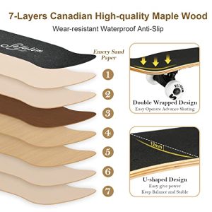 Sefulim 31 x 8 Inch Complete Skateboard – 7 Layer Maple