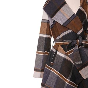 Chicwish Check Asymmetric Hemline Wool Blend Coat