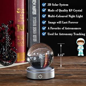 IFOLAINA 3D Solar System Crystal Ball: Astronomy Gift Idea