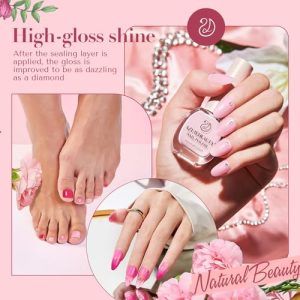 Vegan Nail Polish Set – Hot Pink Jelly Neon Summer Colors