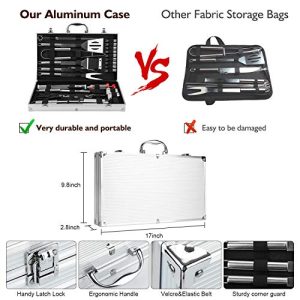 34PCS BBQ Grill Tools Set – Stainless Steel Accessories