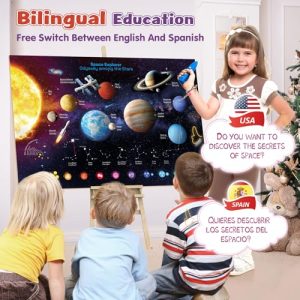 Interactive Solar System Poster: Educational Gift for Kids