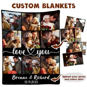 Gemuniya Personalized Photo Blanket - Valentine's Day Gift