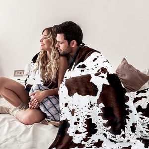 Cow Print Fleece Blanket: Quirky and Cozy Gift Idea