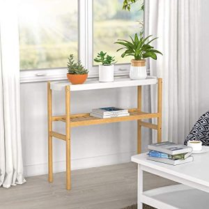 Wisuce 2 Tier Bamboo Plant Stand