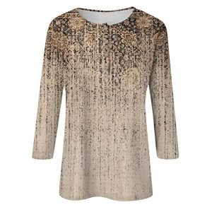 YUTANRAL Going Out Tops for Women 3/4 Sleeve Dressy Casual Blouses
