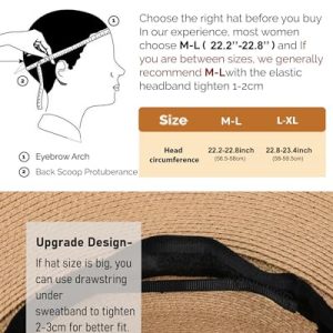 FURTALK Panama Hat Sun Hats