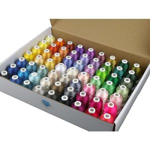 Simthread Polyester Embroidery Machine Thread Kit: 63 Colors