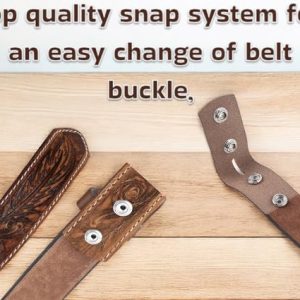F&L CLASSIC Full Grain Leather Western Belt