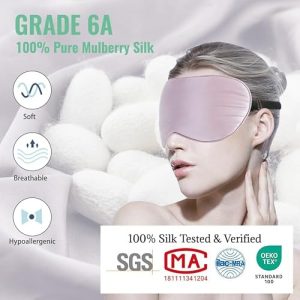 BeeVines Silk Sleep Mask 2 Pack: Natural Comfort