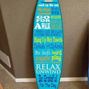 Hawaiian Beach Surfboard Pool Rules Sign
