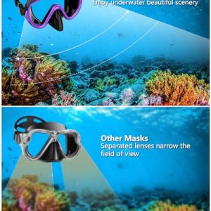 Bairuifu Snorkeling Gear for Adults, 2 Packs