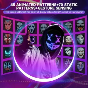 LED Halloween Digital Mask