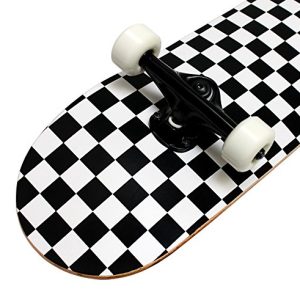 KPC Pro Skateboard Complete – Black and White Checker