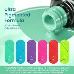 Neon Green Gel Nail Polish Set – 6 Colors