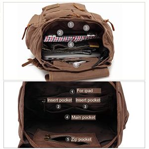 AUGUR High Capacity Vintage Canvas Backpack