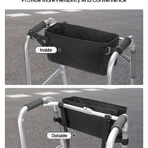 JOYTUTUS Walker Basket for Folding Walker - Rollator Walkers Storage Bag