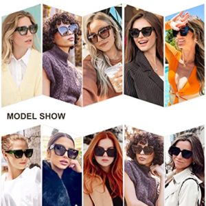 SOJOS Polarized Sunglasses Oversized Cateye
