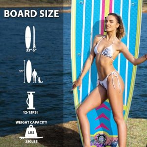 Inflatable Stand Up Paddle Board 11′ Yoga Board