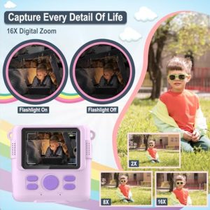 Instant Print Camera for Kids – HD 1080P (Purple)