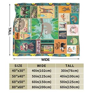 Sloth Blanket: Super Soft Flannel Throw