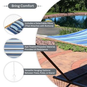 Sunnydaze Quilted Fabric Hammock: Relaxing Outdoor Comfort