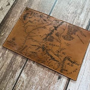 Vintage Middle Earth Map Passport Wallet