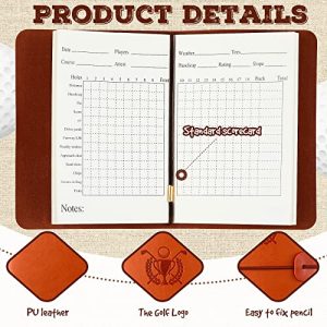 Yexiya Golf Scorecard Book – Leather Golf Journal