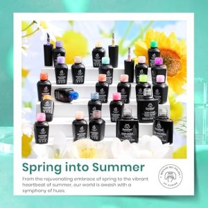 Bright Summer Gel Nail Polish Set – Pastel Colors