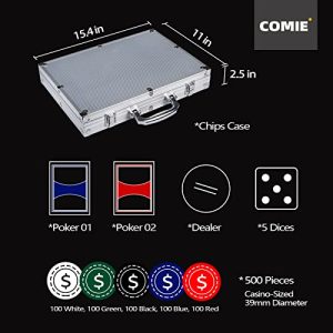 Comie 500PCS Poker Chip Set