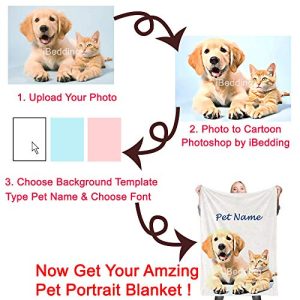 Personalized Pet Portrait Throw Blanket