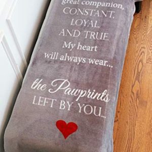 Pawprints Left by You Pet Memorial Blanket