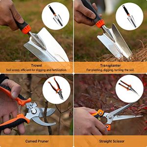 QINGFANGLI 10 PCS Garden Tool Set – Stainless Steel