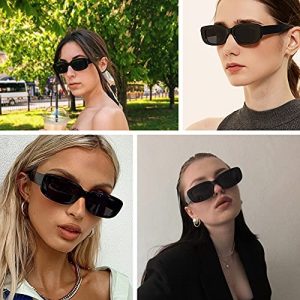 Tskestvy Retro Rectangle Sunglasses