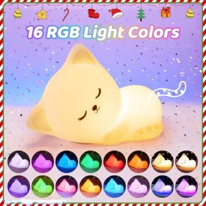Cute Cat Night Light: Perfect Kids Room Decor