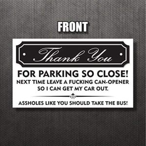 Bad Parking Thank You Business Cards