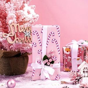 LeZakaa Reversible Christmas Wrapping Paper Roll