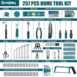 Sundpey 257-Piece Home Tool Kit: Complete Gift for All