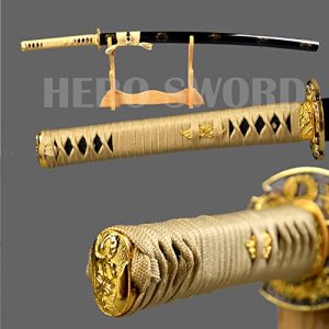 Handmade Gold Blade Japanese Samurai Sword
