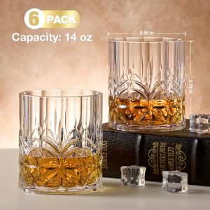Unbreakable Tritan Plastic Whiskey Glasses – Set of 6