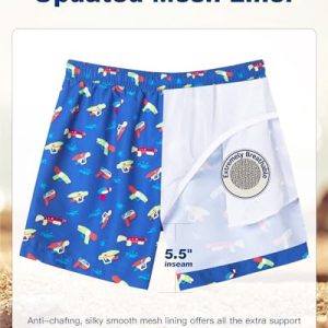 SURF CUZ Mens 5″ Swim Trunks – Quick Dry