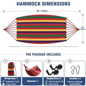 Anyoo Garden Cotton Hammock – Comfortable Fabric Hammock