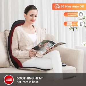 Snailax Massage Seat Cushion – Back Massager with Heat