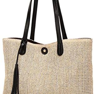 QZUnique Straw Bucket Tote Bag