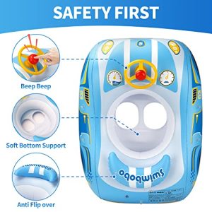 Swimbobo Toddler Pool Float – Inflatable Car with Canopy