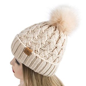 PAGE ONE Women’s Winter Beanie: Chunky Cable Knit Hat Gift